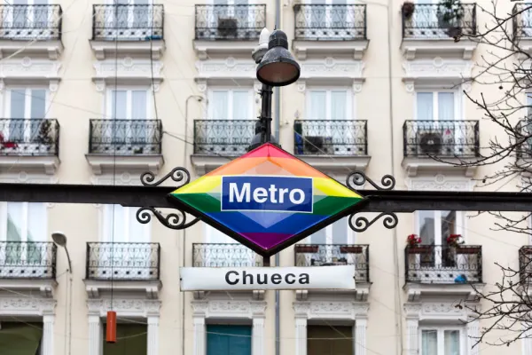 Imagen de la para del metro Chueca, Madrid